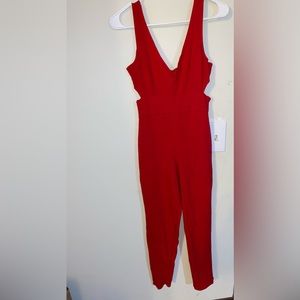 red jumpsuit